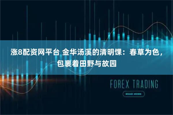 涨8配资网平台 金华汤溪的清明馃：春草为色，包裹着田野与故园